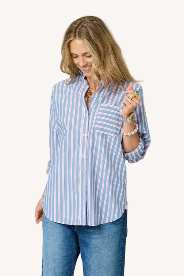 Mia Ruffle Stripe Shirt