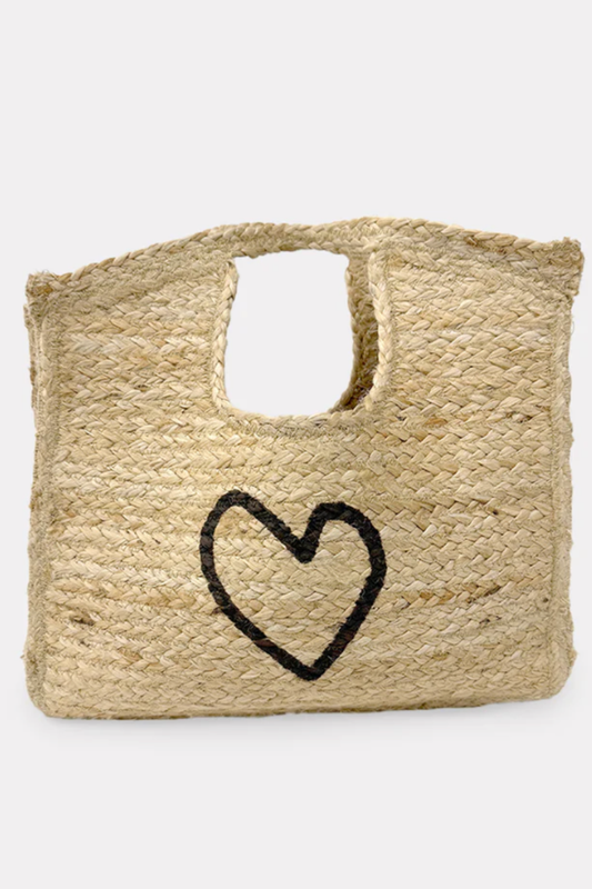 Heart Jute Tote