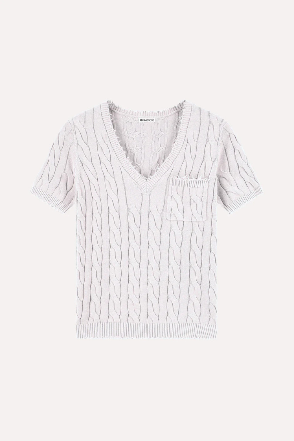 SS Cable Vneck