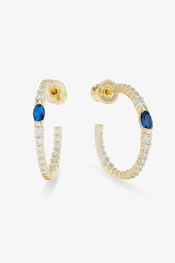 Sapphire Hoops