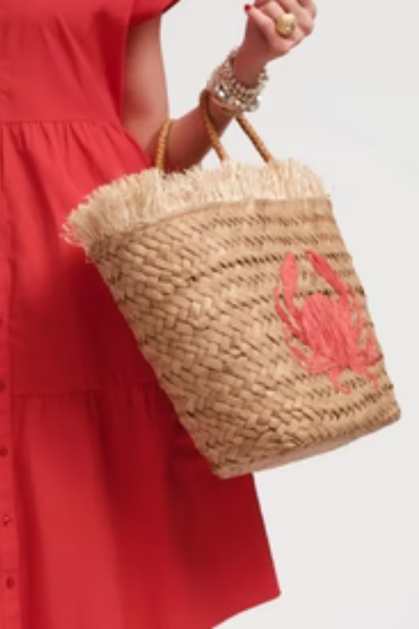 Embroidered Tote Crab