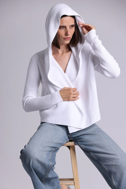 Shaker Hooded Cardi