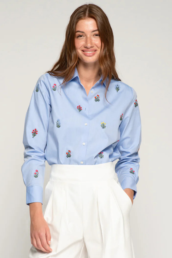 Blouse W/Flowers