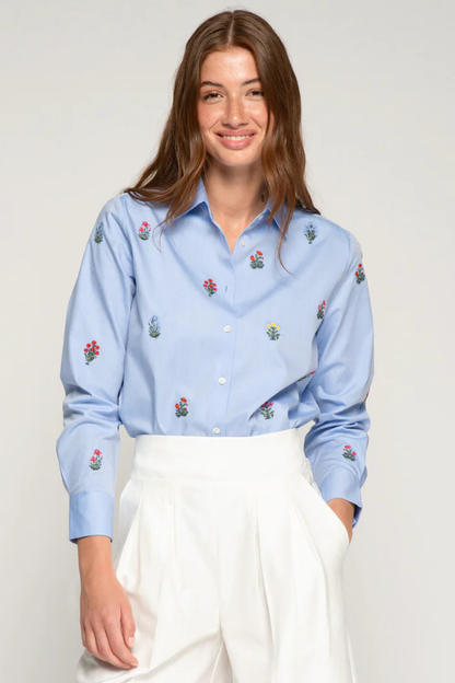 Blouse W/Flowers