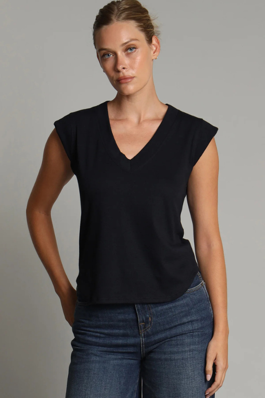 Slub V Neck Tee