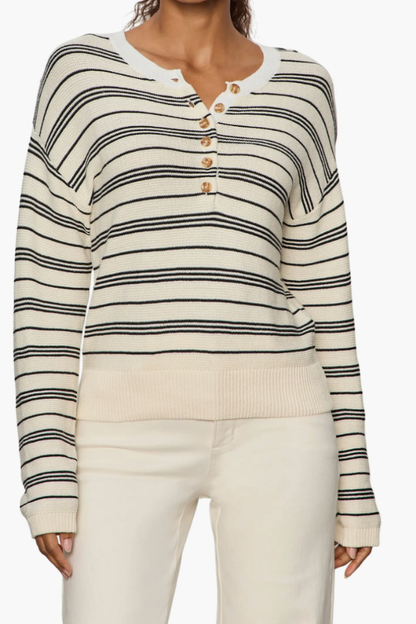 Striped Henley Sweater