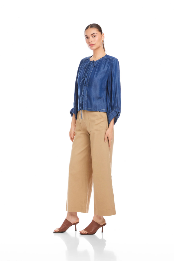 Cassie Lantern Sleeve Top