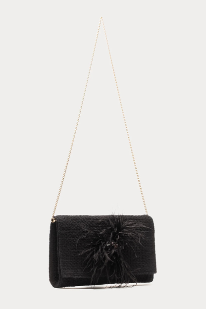 Betta Clutch Fish Boucle Black OS