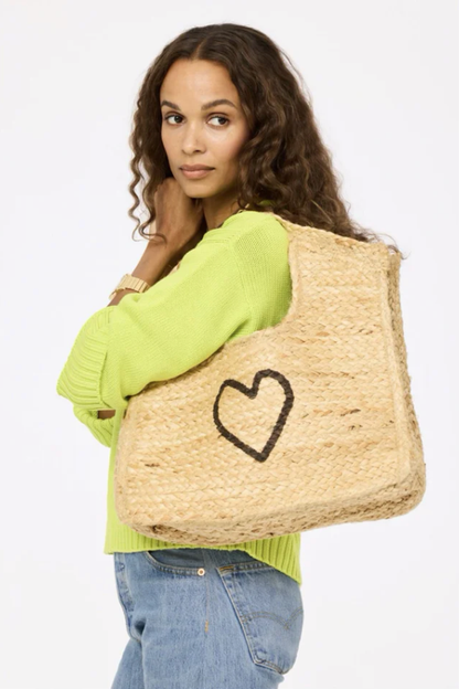 Heart Jute Tote
