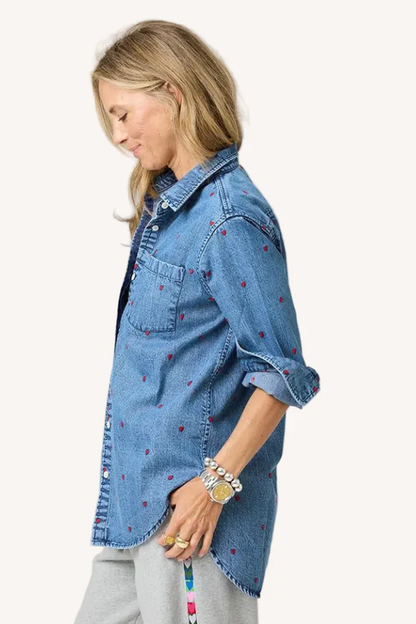 Mia Tiny Hearts Denim Shirt