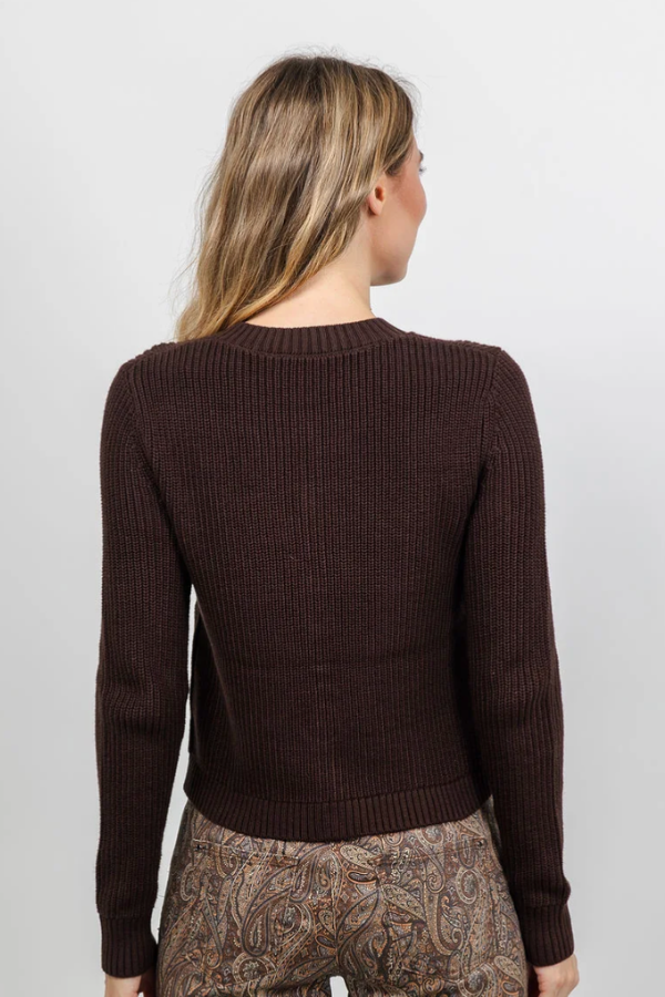 Suede Trim Cardigan