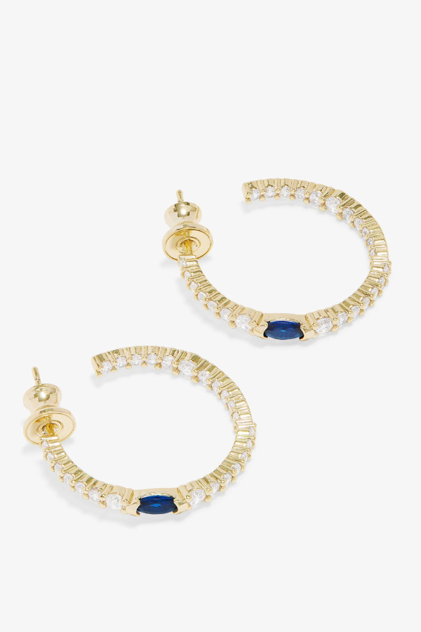 Sapphire Hoops