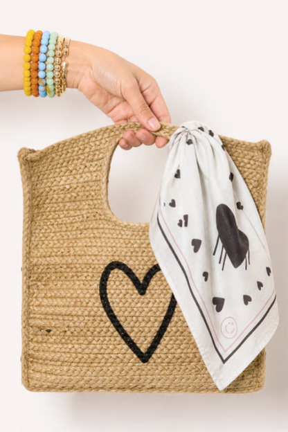 Heart Jute Tote